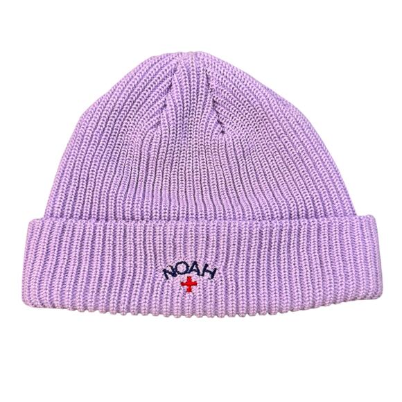 Noah NYC Core Logo Embroidered Loose Gauge Beanie Purple O/S - Picture 1 of 3
